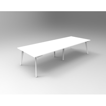 Eternity Meeting Table White Frame White Top  - 3200mm x 1200mm