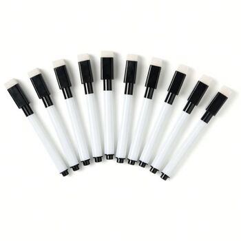 Write N Wipe Whiteboard Markers - Black Pack of 10