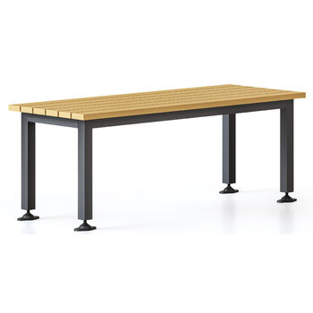 Premium ModWood Bench Seat – Teak Finish, Adjustable Feet, 3-Year Warranty