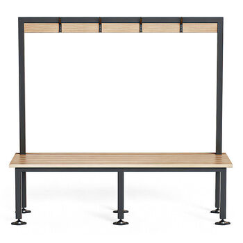 Bench Seat with Overhead Hanging Rail