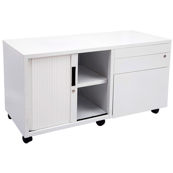 Express Mobile Caddy Drawers and Tambour - Tambour on Left