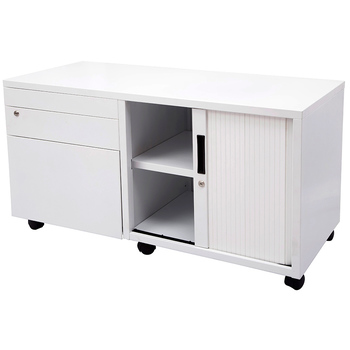 Express Mobile Caddy Drawers and Tambour - Tambour on right