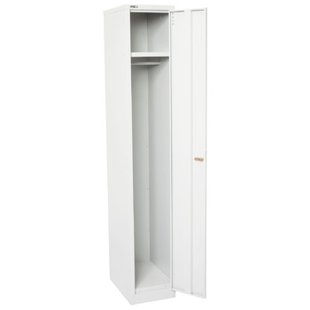 Single Door Metal Storage Locker Silver Grey