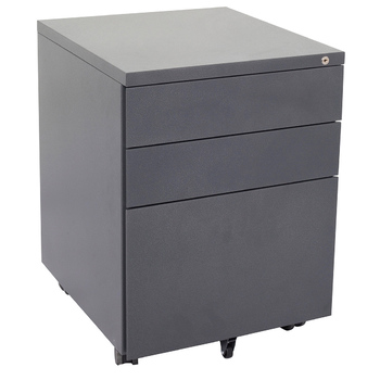 Go Steel Grey 3 Drawer Mobile Pedestal