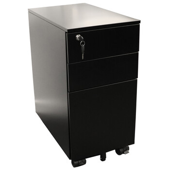 Rapid Slimline Black Mobile Pedestal