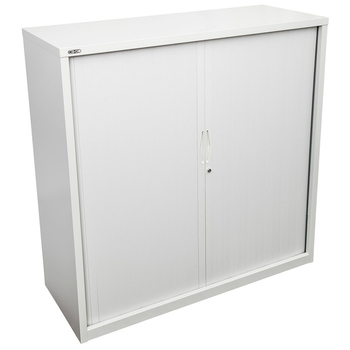 Go White Medium Tambour Door Cupboard - 1200mm Wide
