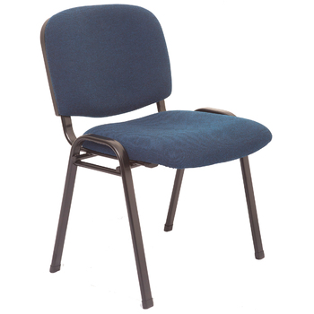 Nova Navy Blue 4 Leg Stackable Linking Visitor Chair