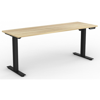 Agile Electric Sit Stand Desk Black New Oak - 1500mm x 600mm