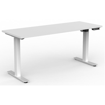 Agile Electric Height Adjustable Standing Desk - White Frame - 1600mm x 600mm