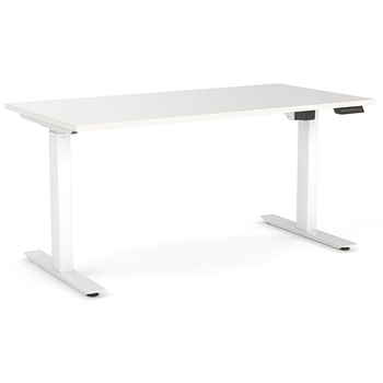Agile Height Adjustable Desk White Frame 1800mm x 800mm (scallop top)