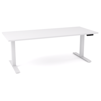 AgileMotion Single Sided Electric Desk [Frame Colour: White] [Worktop Colour: White] [Worktop Size: 1200mm x 750mm]