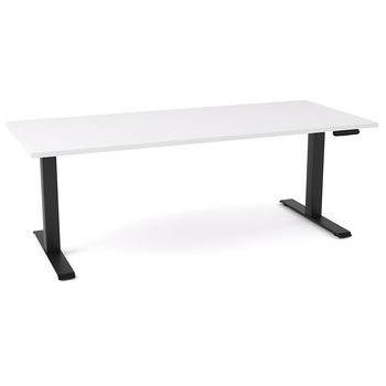 AgileMotion Single Sided Electric Desk [Frame Colour: Black] [Worktop Colour: White] [Worktop Size: 1500mm x 750mm]