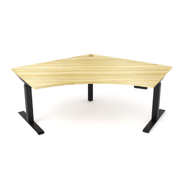 AgileMotion 120 Electric Height Adjustable Corner Desk [Frame Colour: Black] [Size: 1200mm x 1200mm x 600mm] [Workstation Return: Right hand] [Worktop