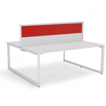 Anvil 2 Person Workstation with Screen - 1800 x 600 - Red Screen