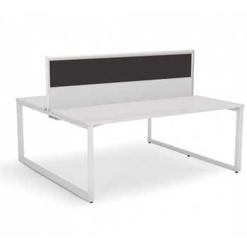 Anvil 2 Person Workstation with Screen - 1800 x 750 - Black Screen