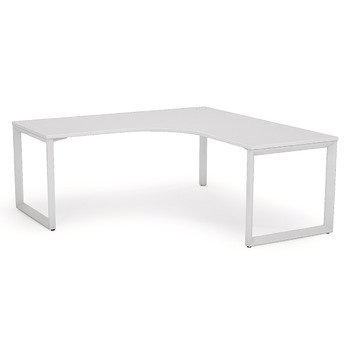 Anvil Corner Desk - 1800 x 1800 x 600 - White Frame