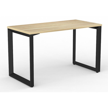 Anvil Modern Office Desk Black Frame New Oak Desk Top - 1200mm x 600mm
