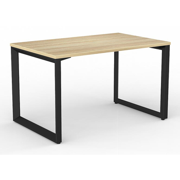 Anvil Modern Office Desk Black Frame New Oak Desk Top - 1200mm x 750mm