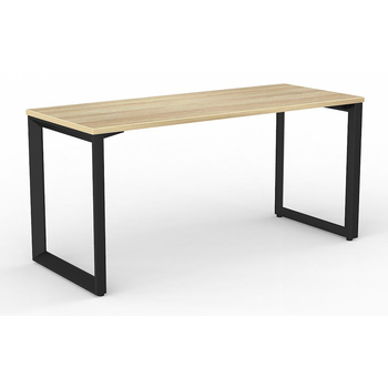 Anvil Modern Office Desk Black Frame New Oak Desk Top - 1500mm x 600mm