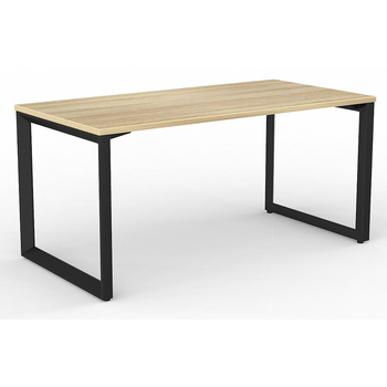 Anvil Modern Office Desk Black Frame New Oak Desk Top - 1500mm x 750mm