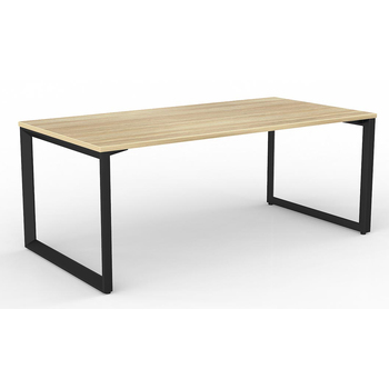 Anvil Modern Office Desk Black Frame New Oak Desk Top - 1800mm x 900mm