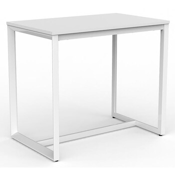 Anvil Bar Height Table White Frame White Top - 1200mm x 750mm