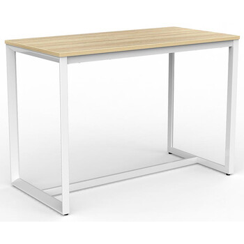 Anvil Bar Height Table White Frame New Oak Top - 1500mm x 750mm