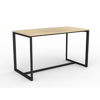 Anvil Bar Height Table Black Frame New Oak Top - 1800mm x 900mm