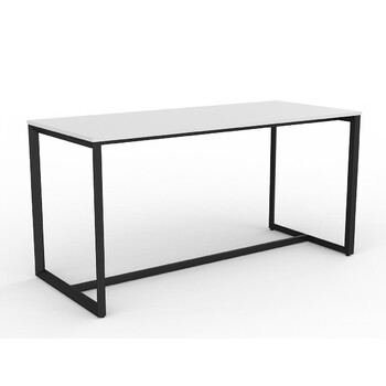 Anvil Bar Height Table Black Frame White Top - 2100mm x 900mm