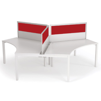 Axis 3 Pod Workstation with Red Screens