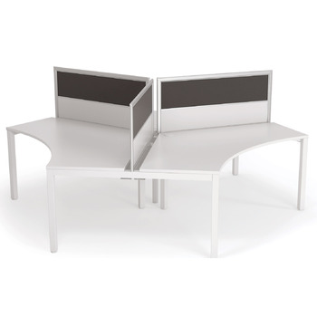 Axis 3 Pod Workstation with Black Screens