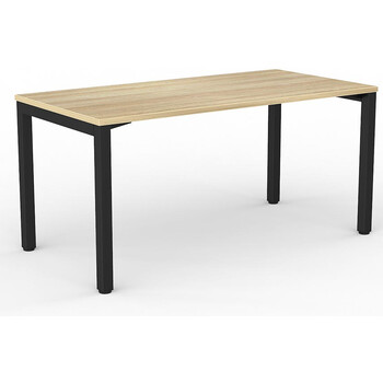 Axis Straight Desk Black Frame New Oak Desk Top - 1500mm x 750mm