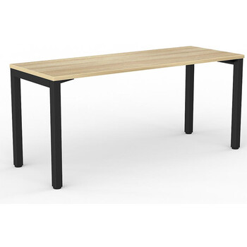 Axis Straight Desk Black Frame New Oak Desk Top  - 1600mm x 600mm