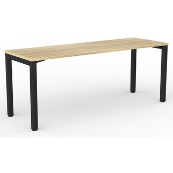 Axis Straight Desk Black Frame New Oak Desk Top - 1800mm x 600mm