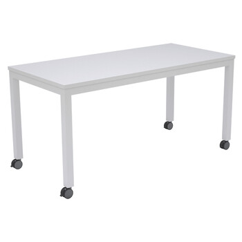 Axis Mobile Meeting Table White Frame White Top - 1800mm x 1200mm