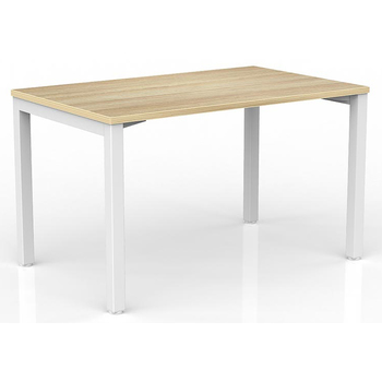Axis White Straight Desk New Oak Desktop -1200mm x 750mm