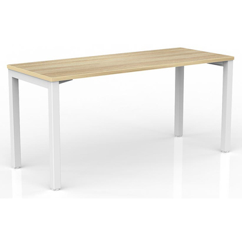 Axis White Straight Desk New Oak Desktop - 1500mm x 600mm