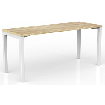 Axis White Straight Desk New Oak Desktop - 1600mm x 600mm