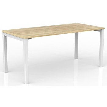Axis White Straight Desk New Oak Desktop - 1600mm x 750mm