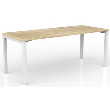Axis White Straight Desk New Oak Desktop - 1800mm x 750mm