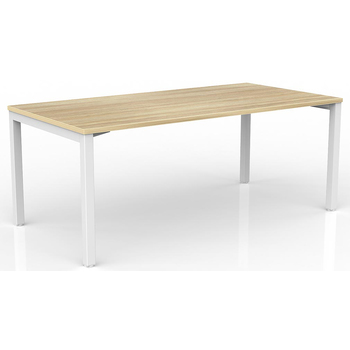 Axis White Straight Desk New Oak Desktop -1800mm x 900mm