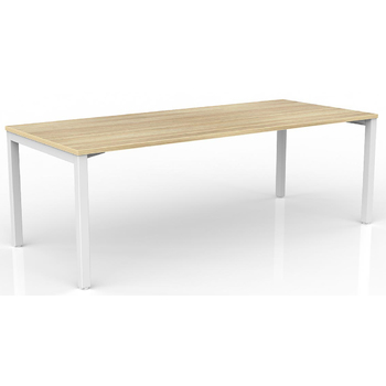 Axis White Straight Desk New Oak Desktop - 2100mm x 900mm