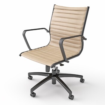 Black Frame Metro Midback Executive Chair Camel PU