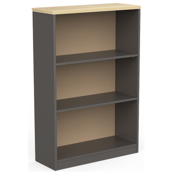 EkoSystem Charcoal Office Bookcase 1200mm High