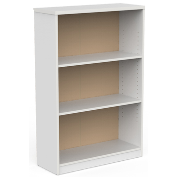Office Elephant OE05-DHBCWH Deluxe desk high bookcase with one adjustable shelf in white 