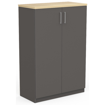 EkoSystem Office Storage Cupboard 1200mm High Charcoal