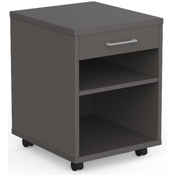 EkoSystem Mobile Bookcase with Drawer Charcoal