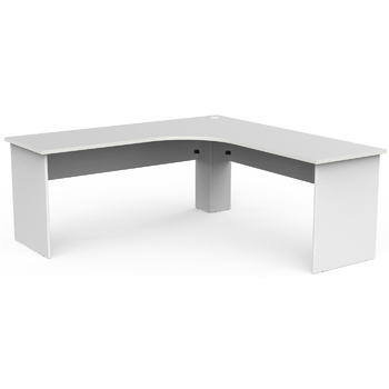 EkoSystem White Corner Workstation Office Desk - 1800 x 1800 x 600