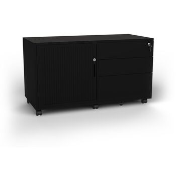 Steel Tambour and Drawer Mobile Caddy