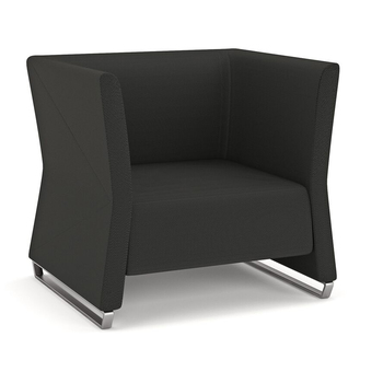 Jazz Black Single Seat Reception Chair